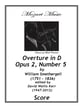 Overture in D Opus 2, Number 5 Orchestra sheet music cover